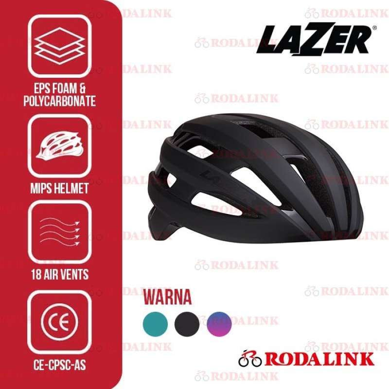 Lazer Helm Phoenix+ | Fahrradhelm In XS | Farbe: Schwarz/Blau/Rot (BK/BE/RD) | Leicht & Sicher