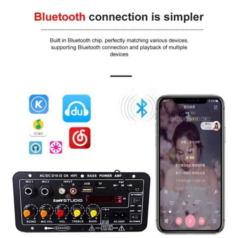 Alat Tuning Audio Promo Alat Audio Amplifier Karaoke Bluetooth Echo Treble Bass Digital ...