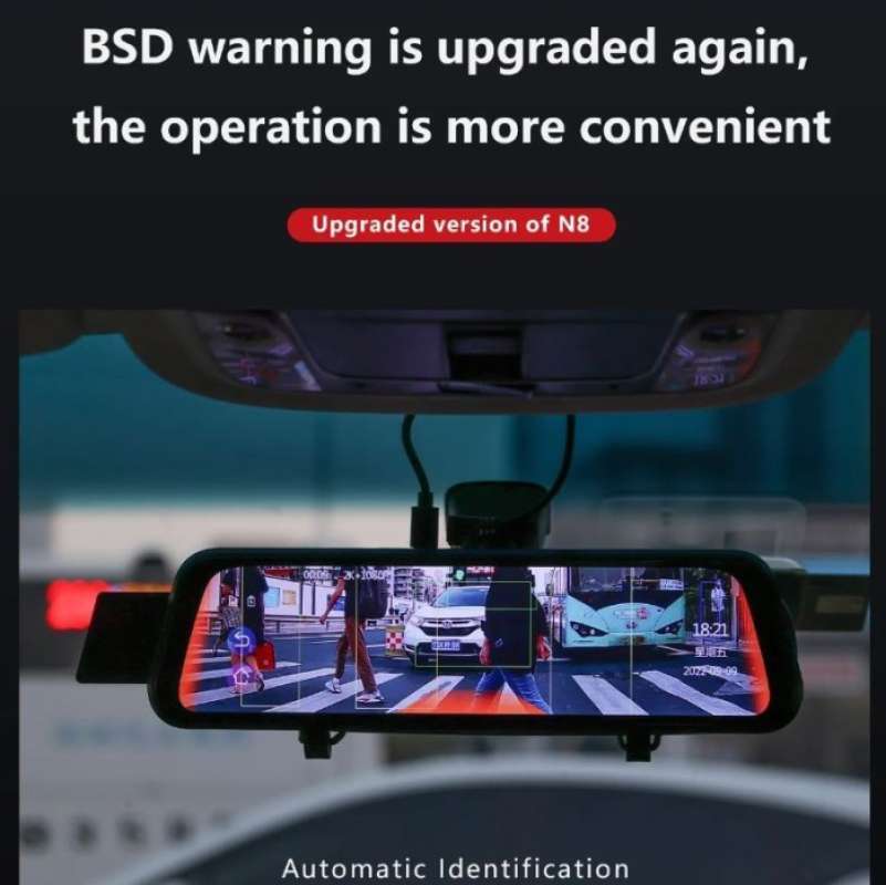 Promo Ego N8 Mirror Dashcam Camera Wifi Adas Bsd Function Dvr Kamera ...