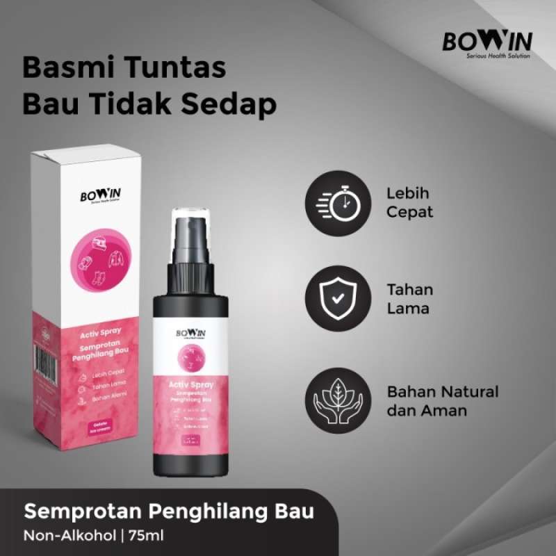 Jual Activ Spray Bowin / Parfum Semprotan Penghilang Bau Baju Olahraga ...