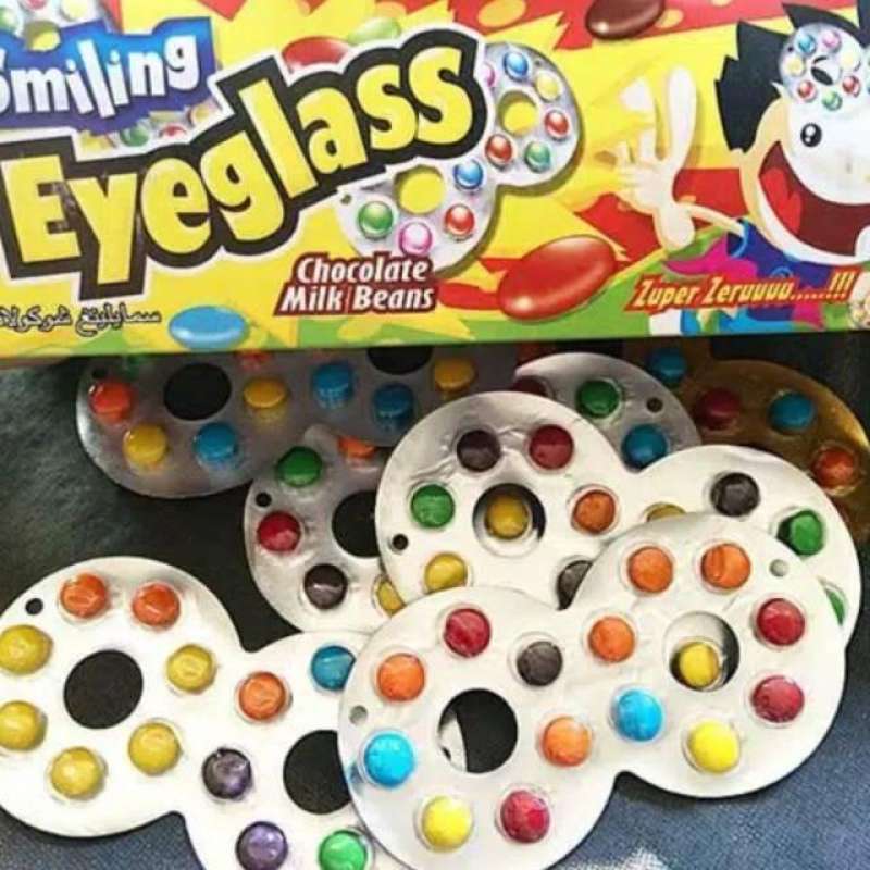 PERMEN COKLAT KACAMATA EYEGLASS 216gr ISI 40pc