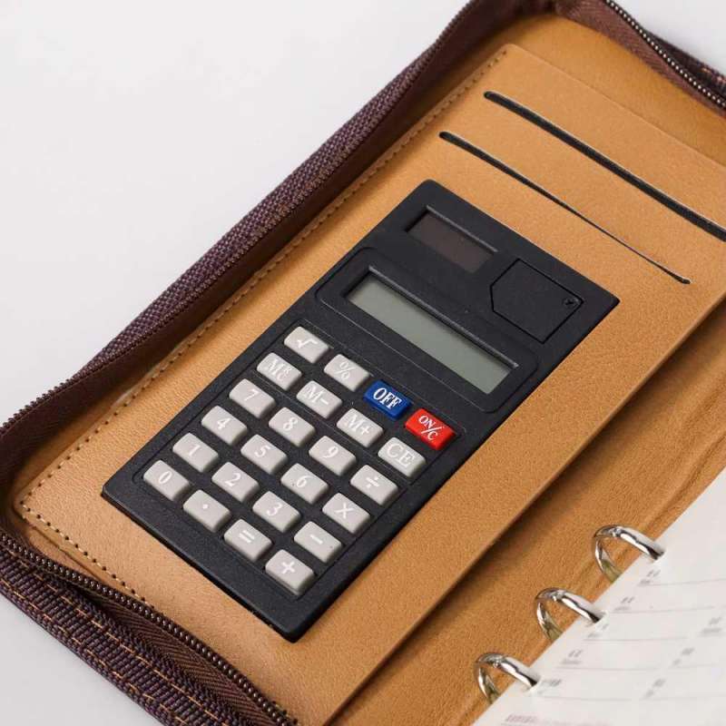 Jual Buku Catatan Note Cover Kulit Sintetis Dengan Kalkulator Y8302 ...