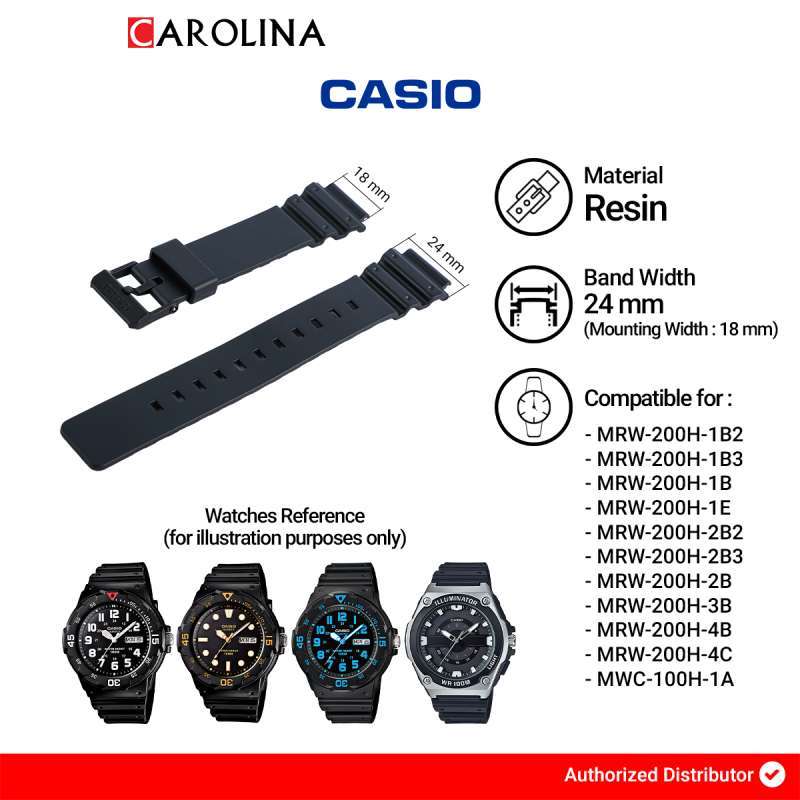 Tali jam casio mrw 200h online