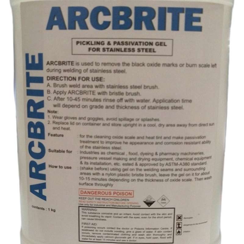 Picling Cleaner Promo Arcbrite Stain Cleaner Pickling Gel 1kg Pembersih Las Stainless ...
