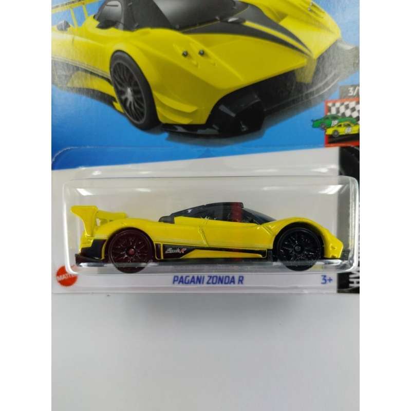 Hot Wheels Pagani Zonda R – HW Race Day Serie 3/10, 1:64, Gelb, Short Card, Modellauto 2024