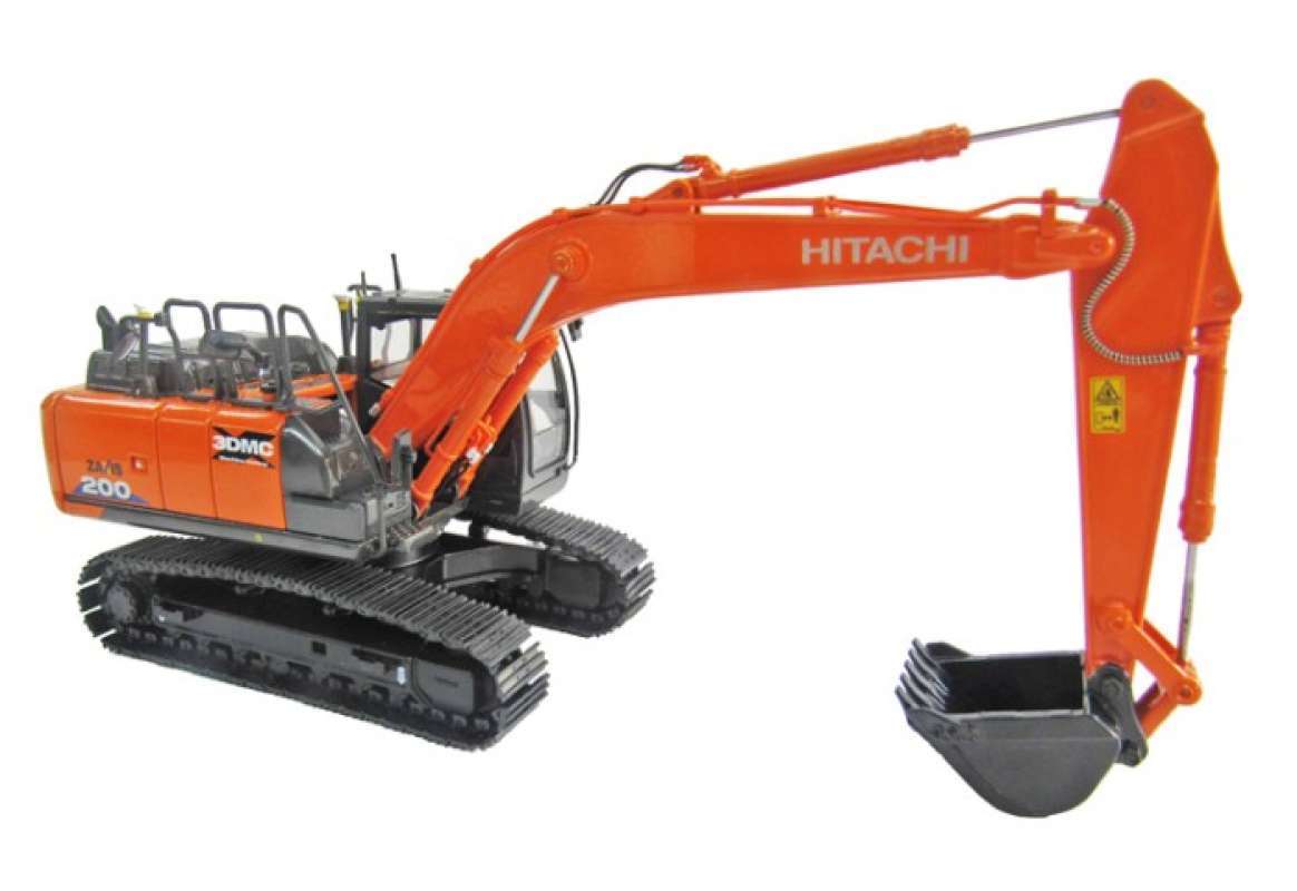 ミニカー 1/50 HITACHI ZX200-6 作業車 ブルー MI2132（公式