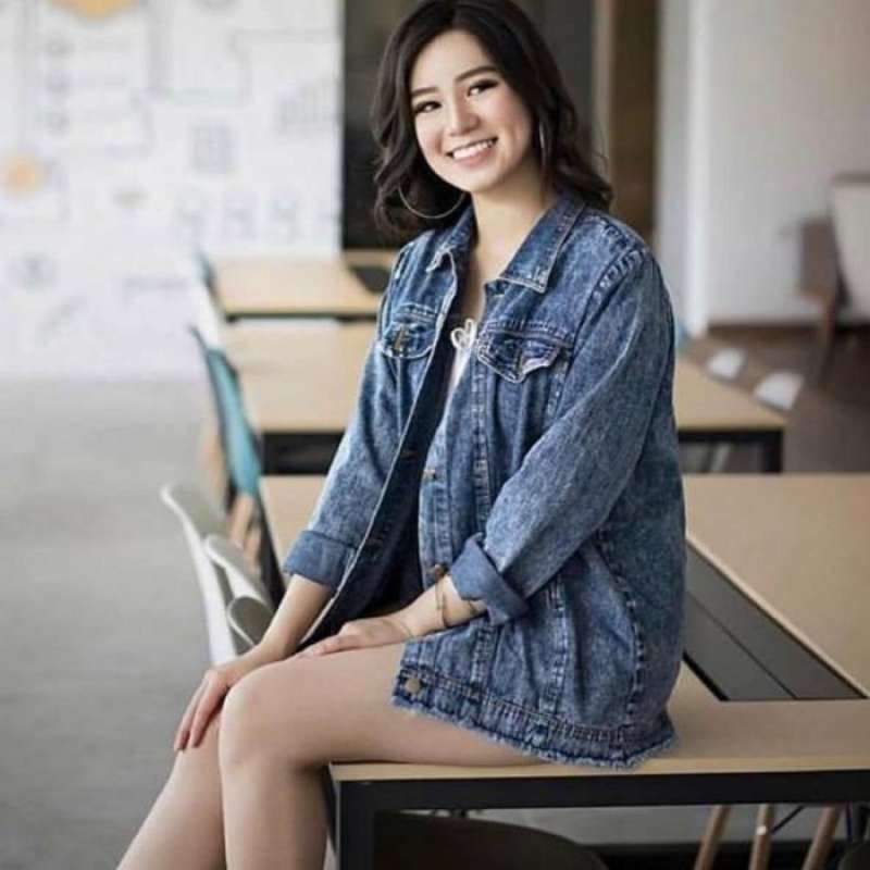 Jual Jaket Jeans Denim Oversize Blue Acid Wash Di Seller Zati Shop Cengkareng Timur Kota Jakarta Barat Blibli