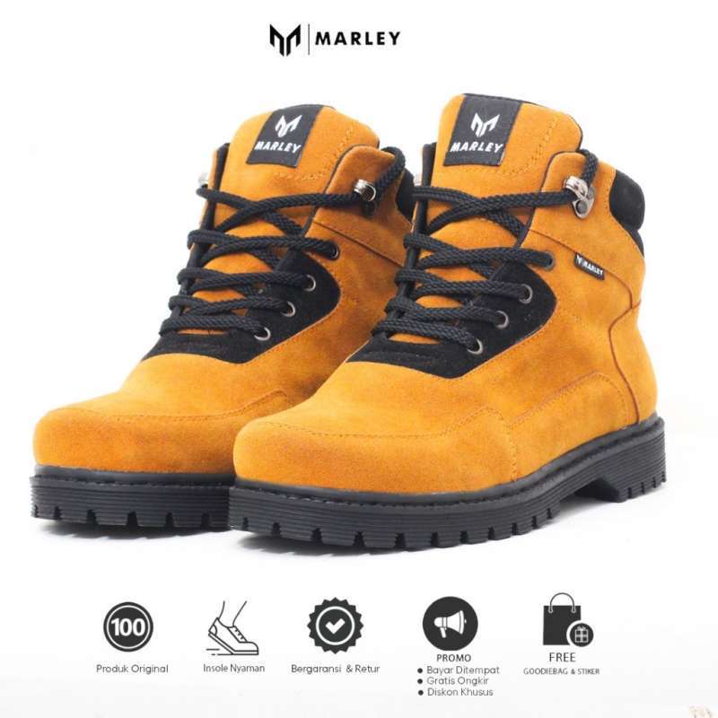 Promo Sepatu Boots Pria Kets Kuliah Kerja Hangout Victor 07 Tan