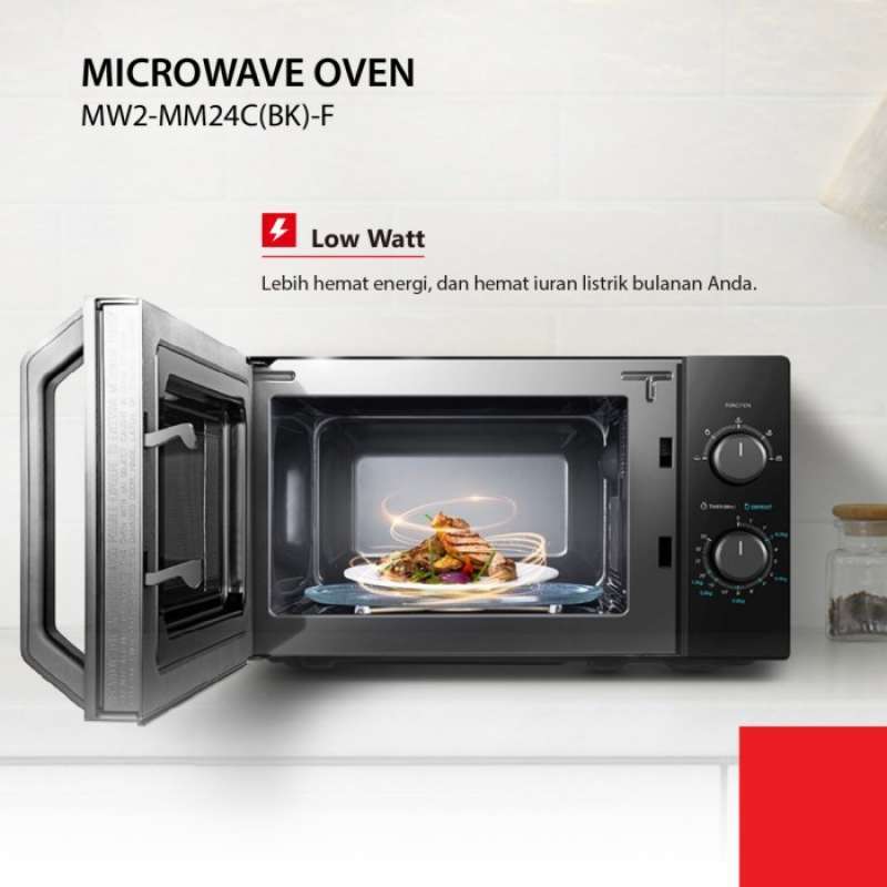 Promo Terbaru Microwave Oven Low Watt 24 Liter Mw2-mm24c(bk)-f 24l