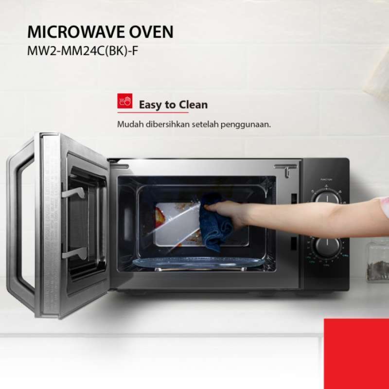 Promo Terbaru Microwave Oven Low Watt 24 Liter Mw2-mm24c(bk)-f 24l