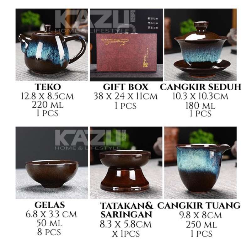 Jual Chinese Tea Pot Set C05 8cup Teko China Premium Kado Souvenir Gift ...