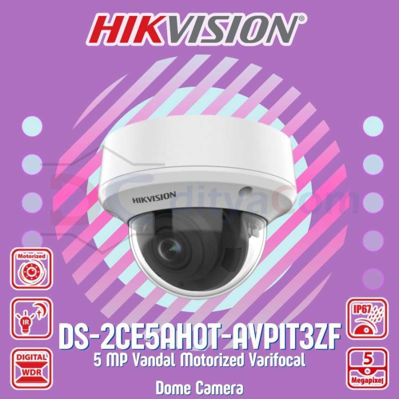 Jual Hikvision Camera Cctv Ds-2ce5ah0t-avpit3zf 5mp Motorized