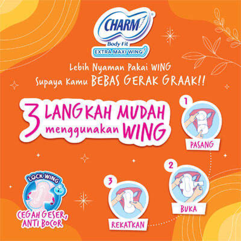 Charm Renceng Jual Charm Body Fit Extra Maxi Pembalut Wanita Non Wing 23cm 1s | 1 ...
