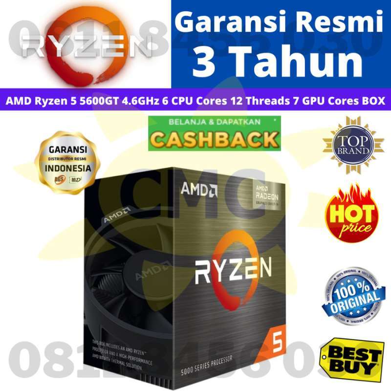 AMD Ryzen 5600GT AM4 Up to Core BOX Resmi