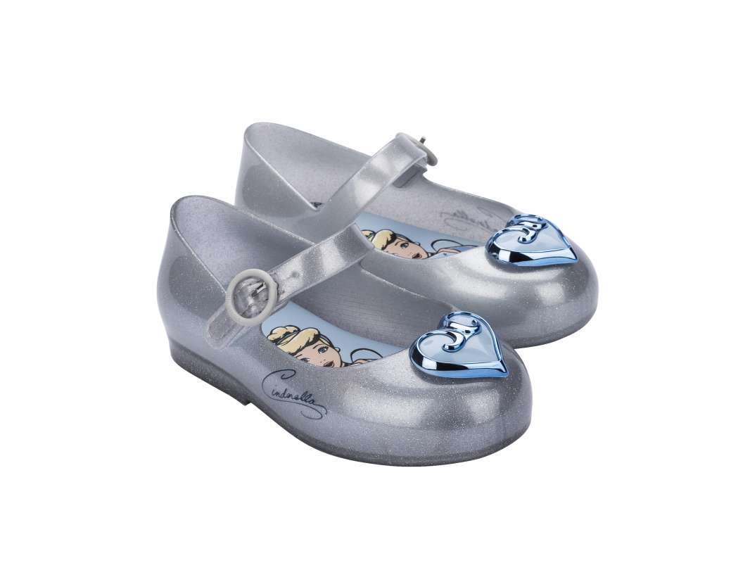 Mini Melissa SS25 Sweet Love Disney Princess Bb Glitter/Silver Sepatu  Anak Perempuan (33447525300)