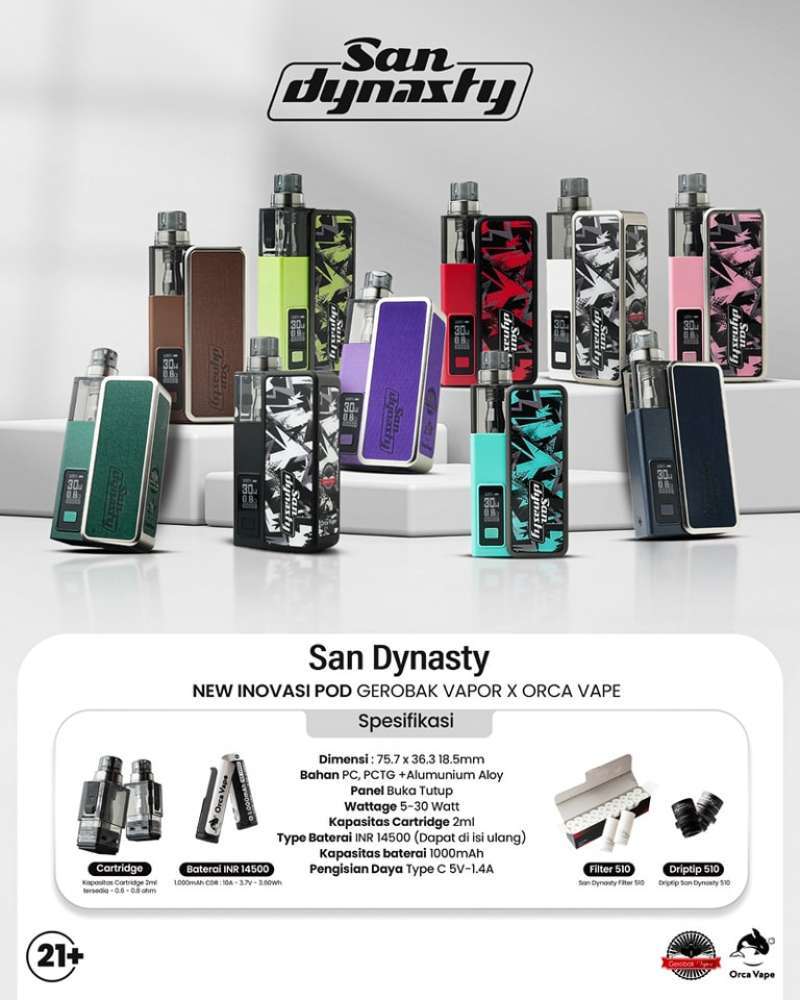 elfbar elfa master akku Jual San Dynasty Pod Vape Kit By Gerobak Vapor X Orca Vape Di Seller Lowcos  ID - Toko Rodjo Vapestore - Kota Bekasi