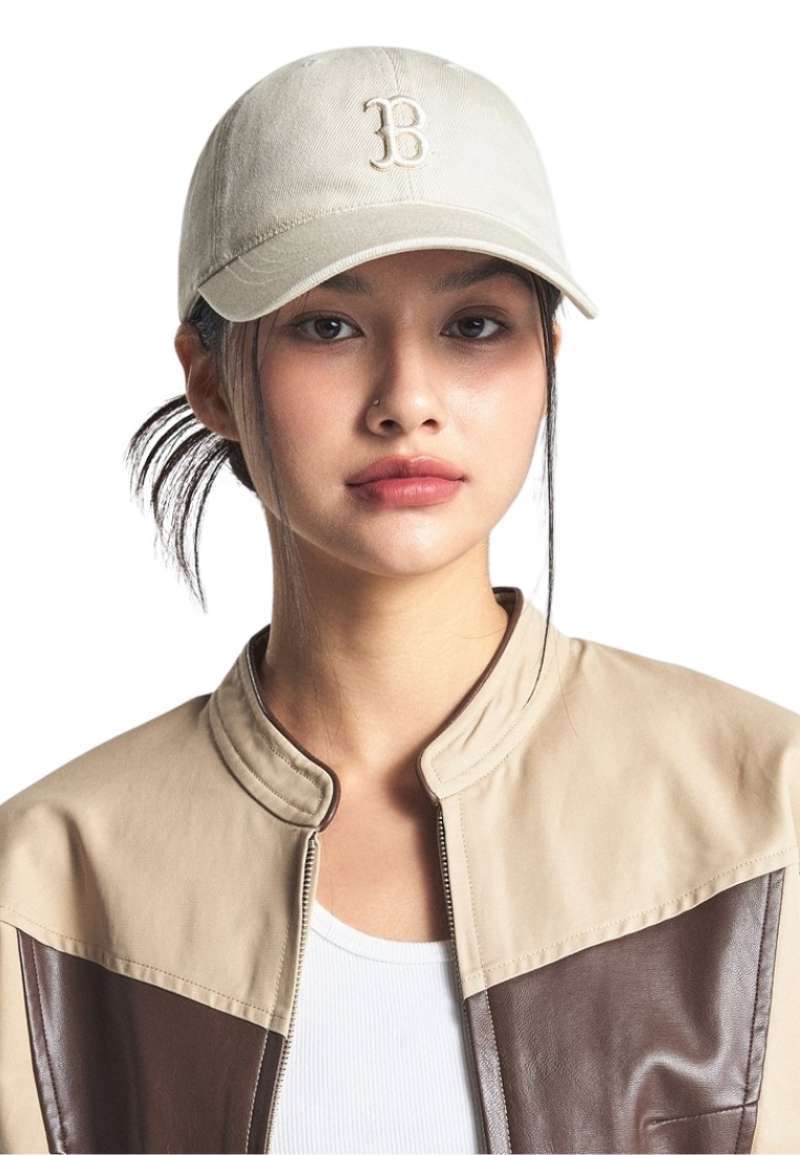 ★MLB Korea★ Basic Washing Unstructured Ball Cap BOS Sand Jual MLB Korea Basic Washing Unstructured Ball Cap - NY Sand