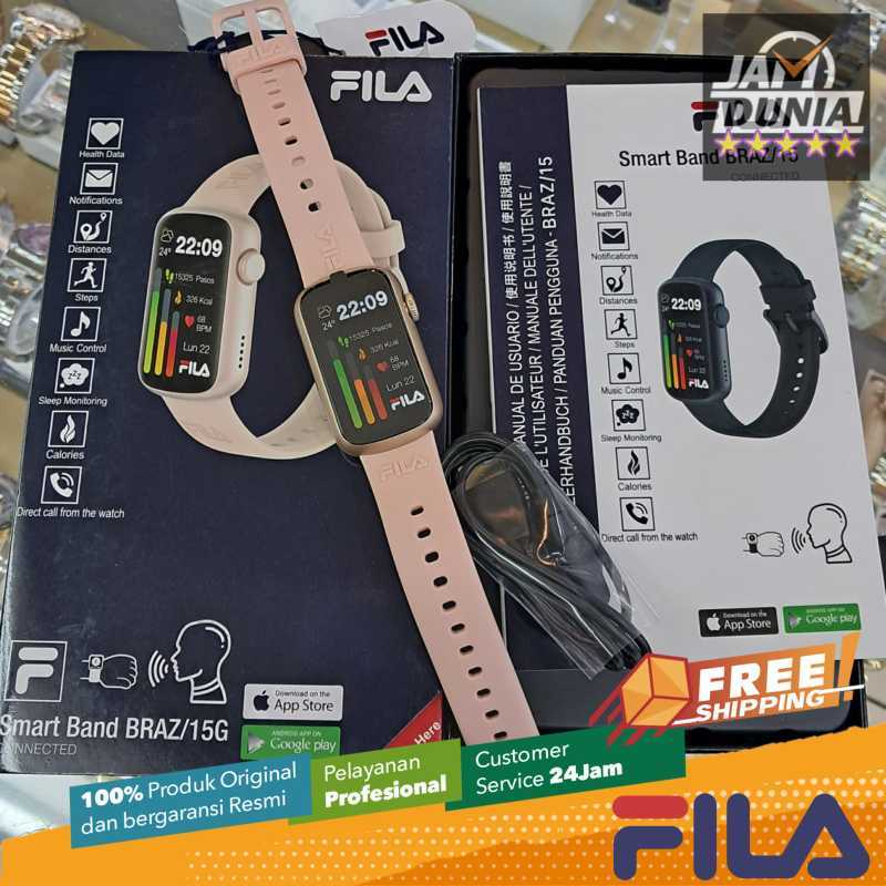 JAM SMARTWATCH WANITA FILA ORIGINAL BRAZ/15G JAM SMARTWATCH FILA BRAZ 15G  DIGITAL SMARTWATCH WANITA PINK RUBBER