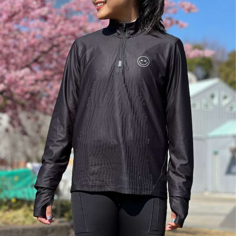 [MADE FOR WOMEN] WARM UP HALF ZIP LONGSLEEVE for Running, Jogging,  Warming Up
