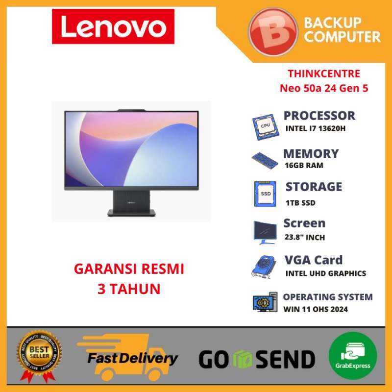 Jual Lenovo Thinkcentre Aio Neo 50a 24 Gen 5 12sca0klid Intel I7-13620h ...