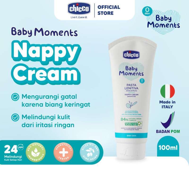 CHICCO Baby Moments Nappy Cream 100 mL Krim Popok Diaper Cream Diaper  Rash Cream