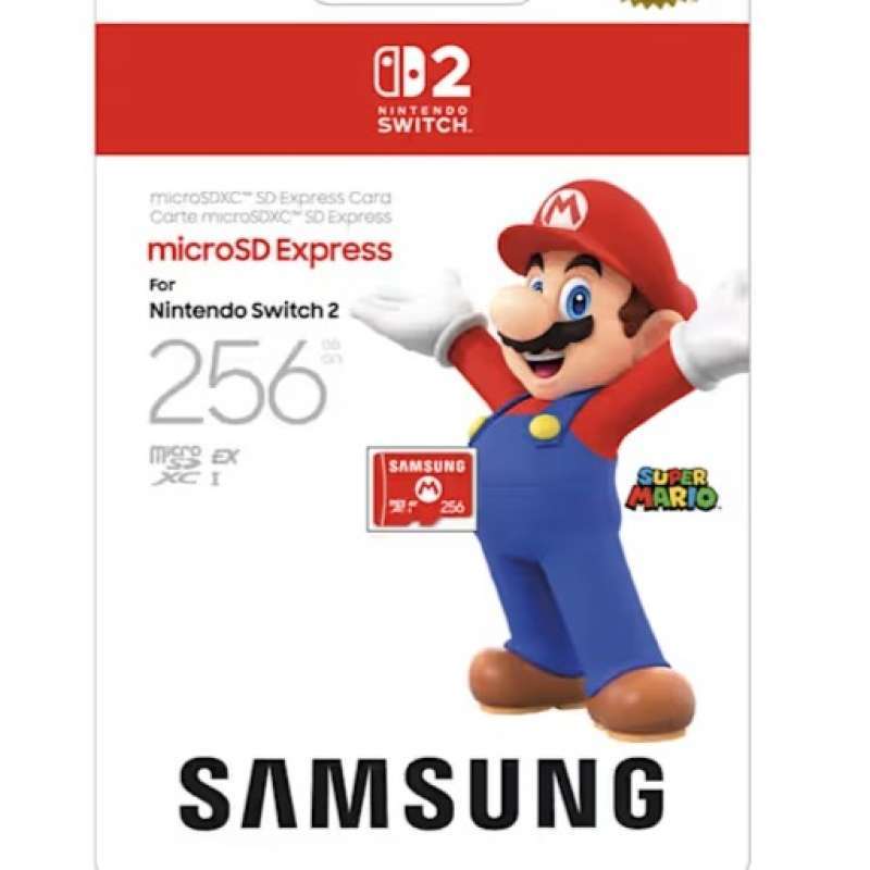 Kartu Memori Sandisk MicroSD Express 256 GB Nsw Mario Switch