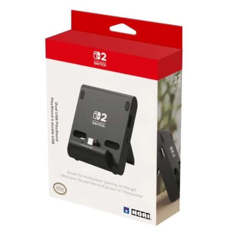 Hori Dual USB PlayStand Portable USB Playstand/ Charging Stand Official  Nintendo Licensed Product for Nintendo Switch NS2 Switch2 NSW2