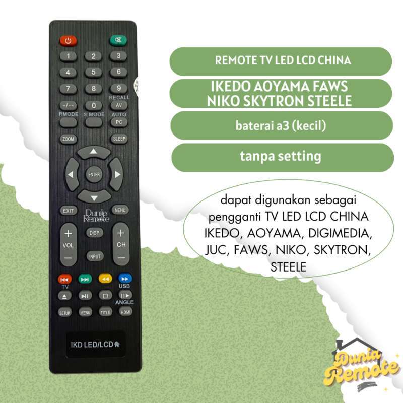 Langsung Connect!!! Remote Remote TV IKEDO LED LCD FAWS AOYAMA JUC NIKO  SKYTRON STEELE DLL