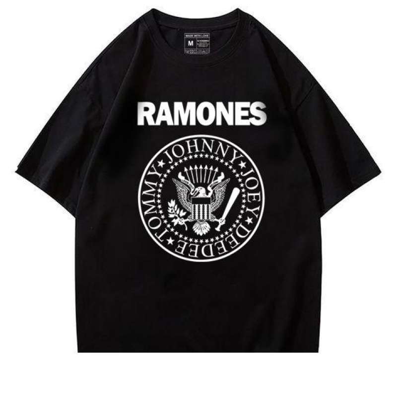 KAOSBRO Kaos RAMONES Kaos Band Kaos Musik Cotton combed Pria dan  Wanita