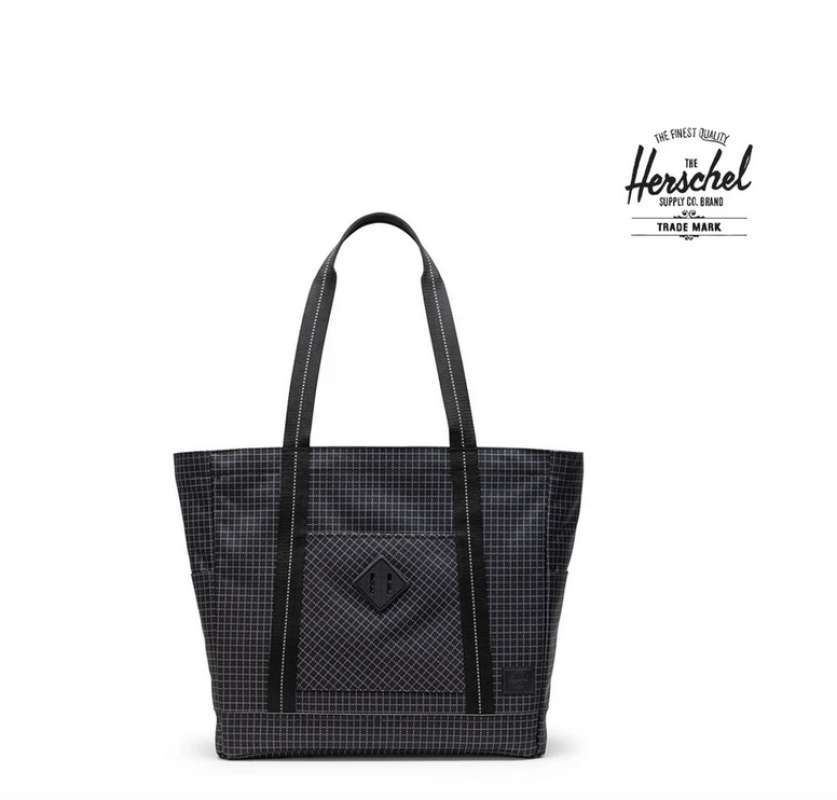 Herschel Heritage Tote Bag Tote Bag Grid Black