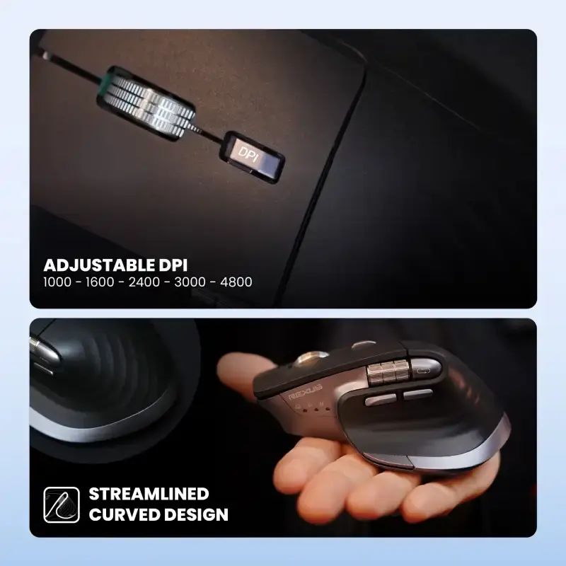 Promo Rexus Flow Qz30 Mouse Office Wireless Ergonomic Silent Click ...