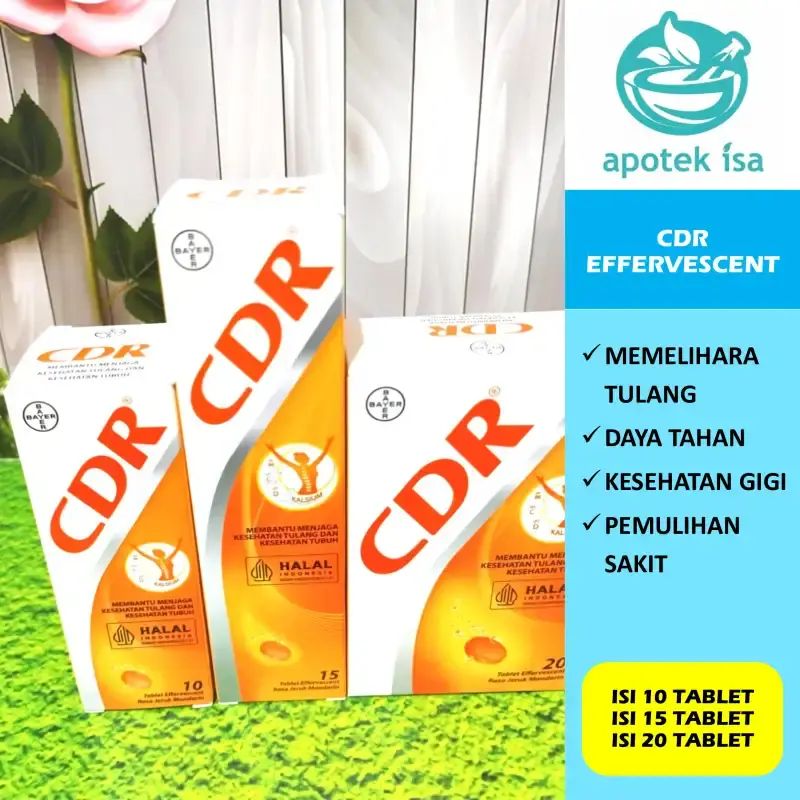 Jual Cdr Effervescent Isi 10/15/20 Tablet Suplemen Kalsium, Vitamin C ...