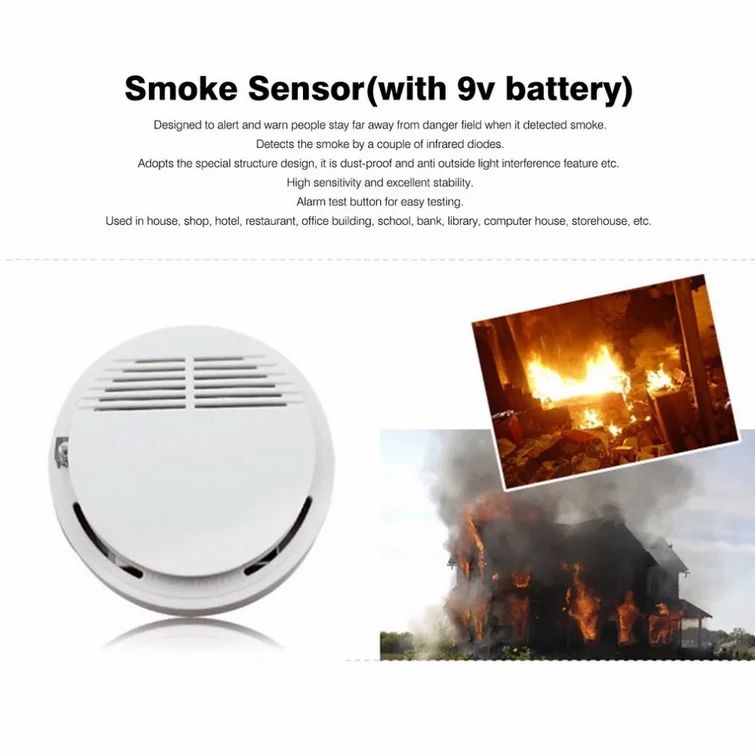 Promo Smoke Detector Alarm Alat Pendeteksi Asap Kebakaran 85db - Ss-168 ...
