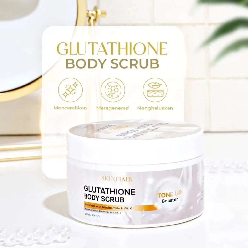 skinflair glutathione body scrub Jual Skinflair Glutathione Body Scrub Tone Up Booster Di Seller Beautiva Skincare - Suka Bangun, Kota Palembang