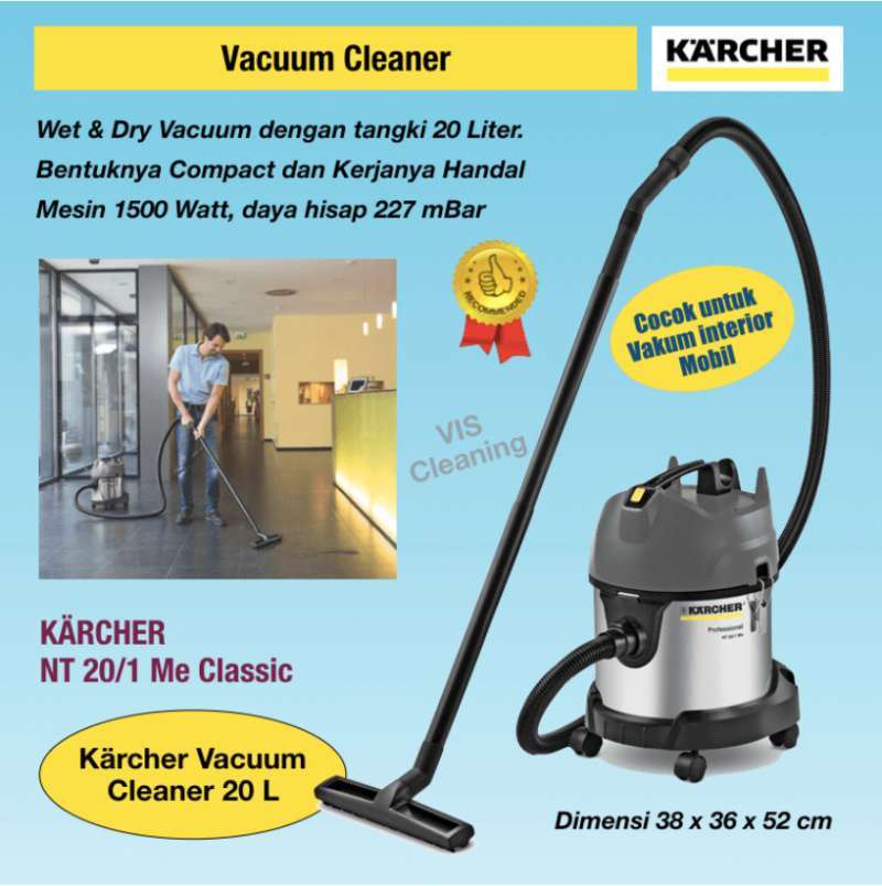 Jual Vacuum Cleaner Karcher NT 20/1 Me Classic ( Wet & Dry 20 Liter) di