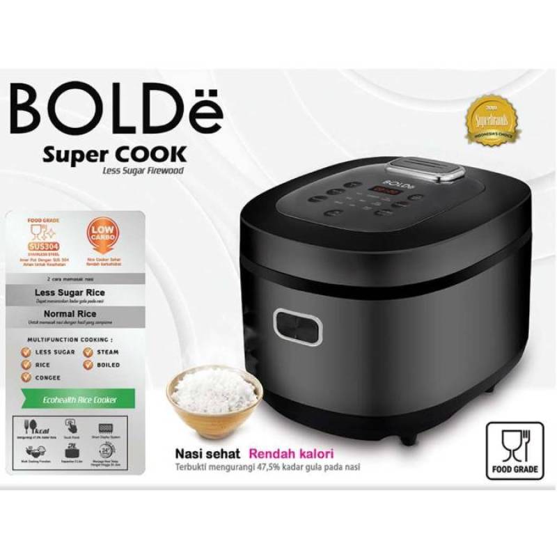 Jual Bolde Super Cook Rice Cooker Less Sugar 2 L Firewood Low Carbo