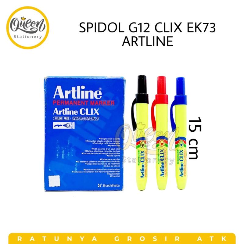 Jual 1 Pcs Spidol G12 Hitam Clix Ek73 Artline (permanent) / Spidol