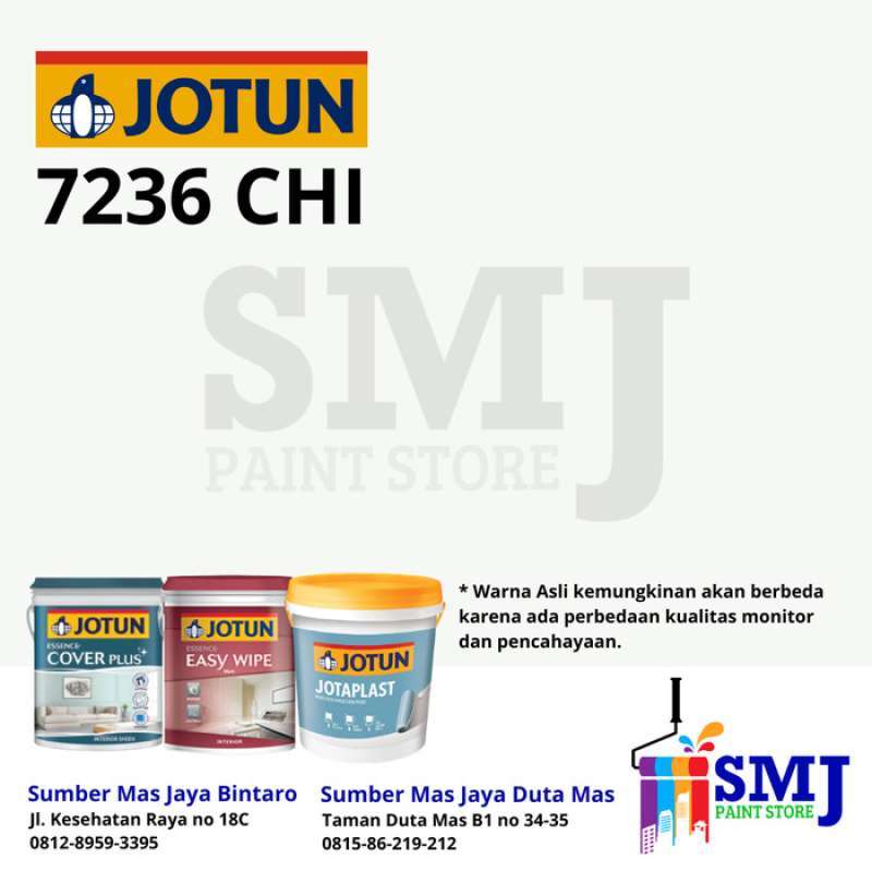 Promo Cat Tembok Interior JOTUN JOTAPLAST warna CHI 7236 KEMASAN 3,5LT ...