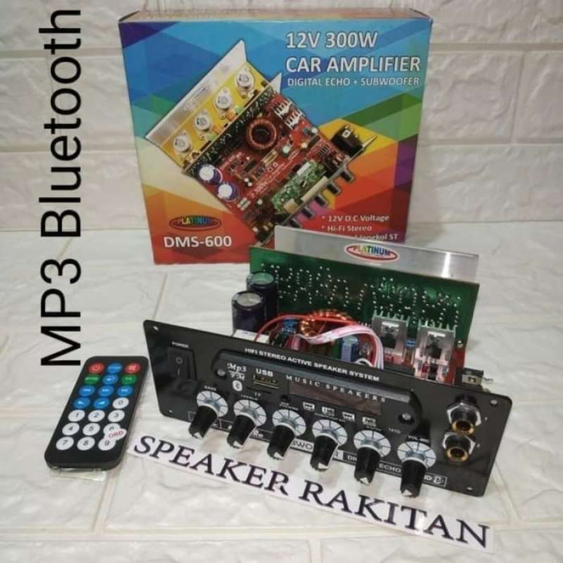 Promo Kit Power Speaker Aktif 300 Watts Dms 600 Bluetooth 12V Car
