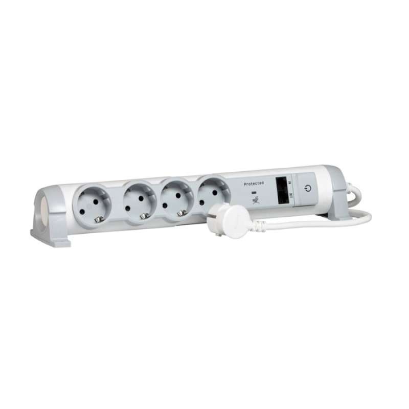 Promo LEGRAND Surge Protector 694664 4soket LAN Rj45 Colokan anti petir ...