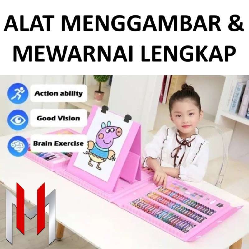 Promo Alat Menggambar & Mewarnai Lengkap Painting Tools Colouring 208
