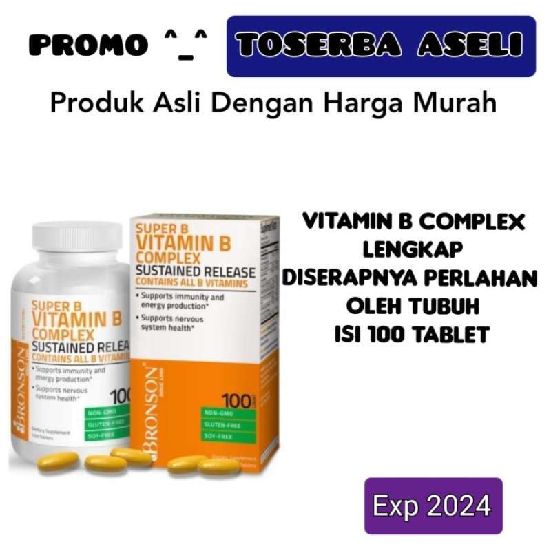 Promo Bronson VITAMIN B complex isi 100 tablet Diskon 23 di Seller