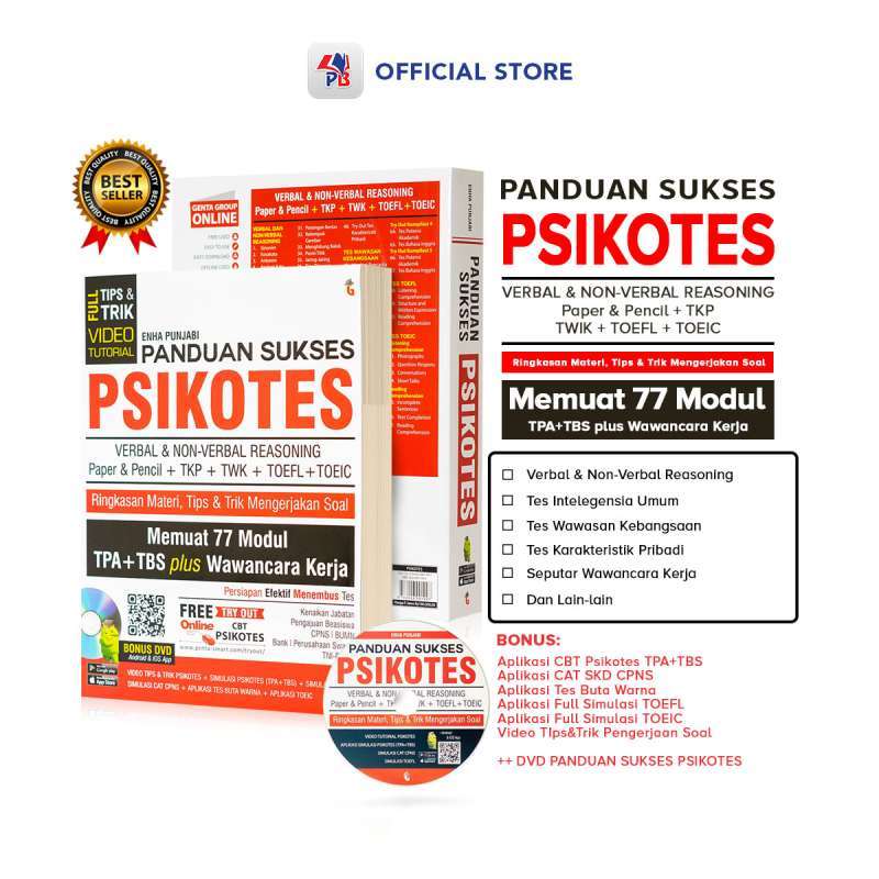 Jual Buku Psikotes Panduan Sukses Psikotes Tkp Twk Toefl Psikotes