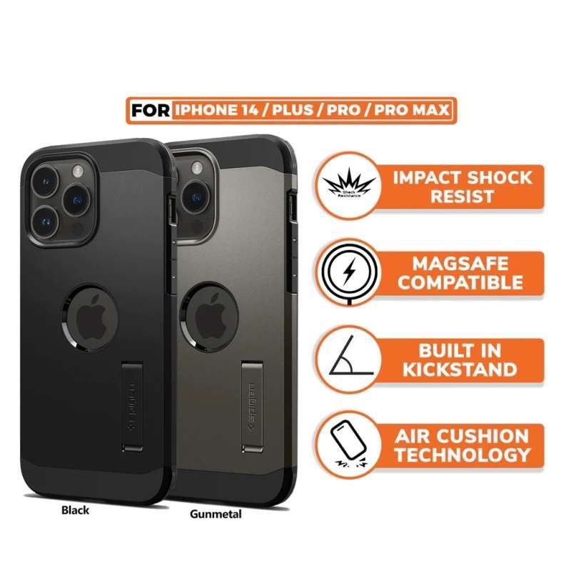Promo Case iPhone 14 Pro Max Plus Spigen Tough Armor MagSafe Hard