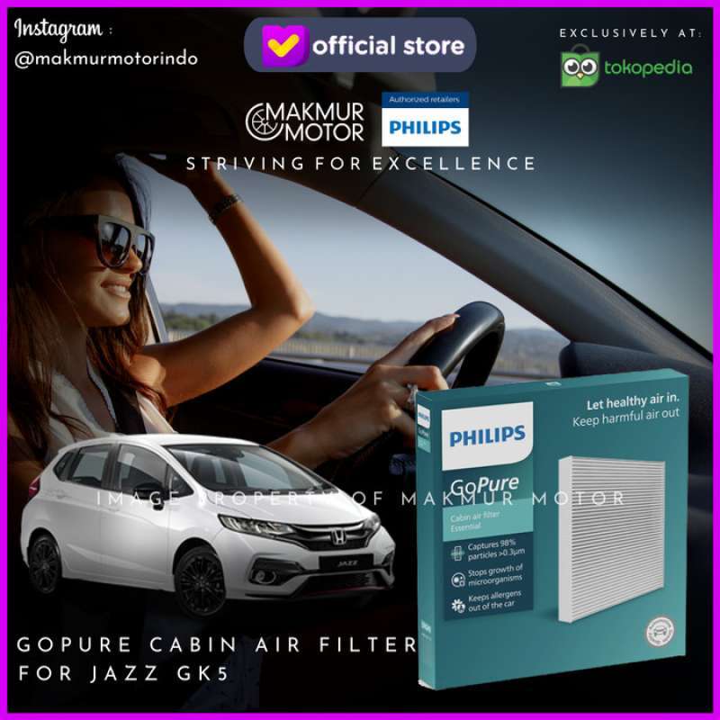 Promo PHILIPS GOPURE CABIN AIR FILTER / FILTER AC JAZZ GK5 Diskon 20