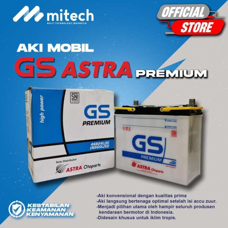 Jual Aki Mobil Hyundai Avega Lama GS Astra Premium NS60LS Aki Basah 12V
