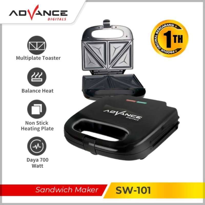 Promo Advance Sw101 / Sw101 Pembuat Sandwich Toaster Maker 2 Lapis