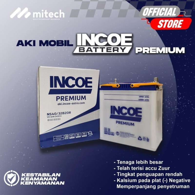 Jual Aki Mobil Daihatsu Feroza INCOE PREMIUM ASTRA NS40 Aki Basah 12V