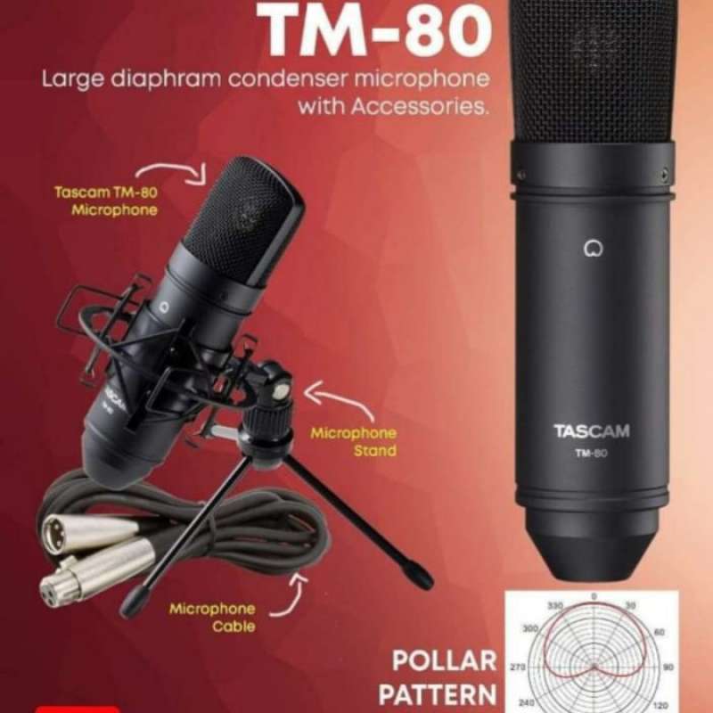 Promo Tascam TM80 / TM 80 / TM-80 Mic Condenser Diskon 23% di Seller ...