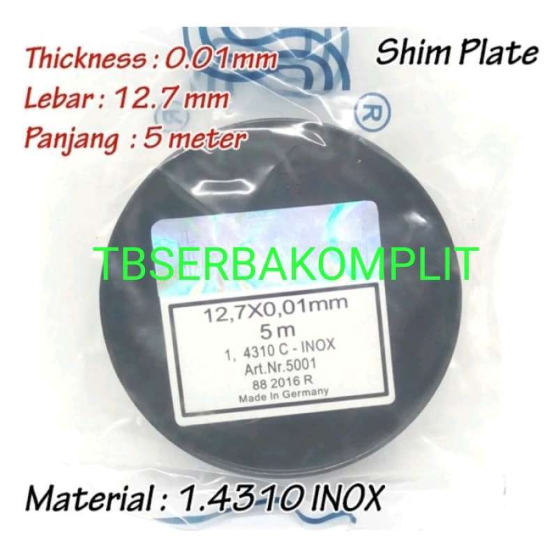 Promo Feeler Gauge Roll 0.01mm x 5 Meter Germany Fuller Gage Rol Shim